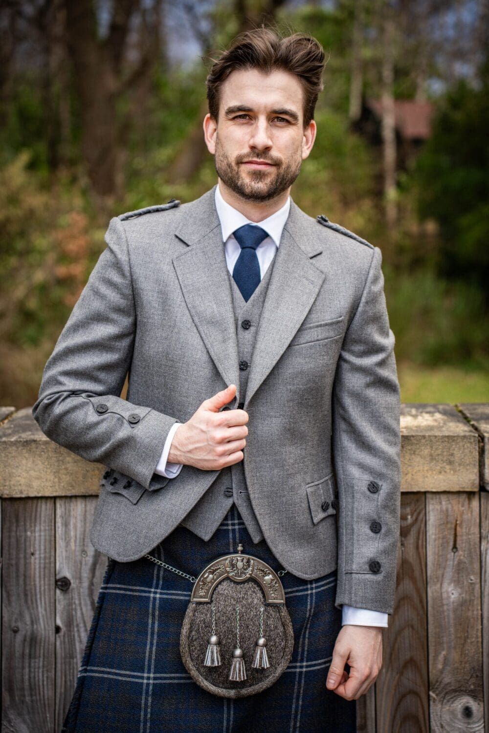 Graphite Grey Crail Kilt Jacket & Waistcoat