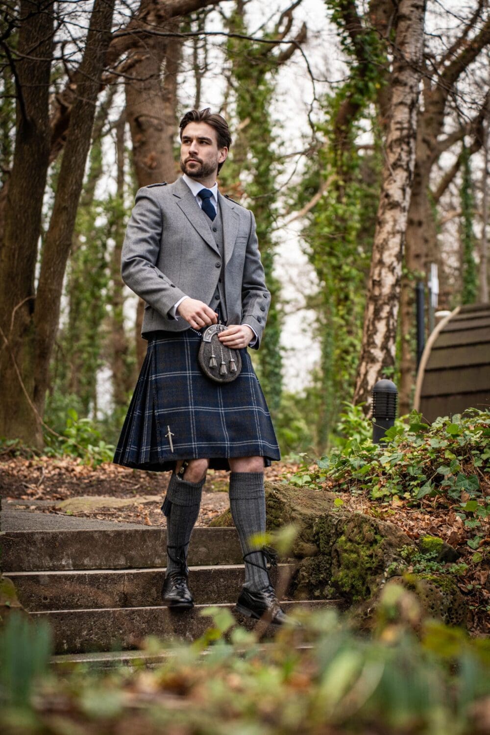 Graphite Grey Crail Kilt Jacket & Waistcoat - Image 4