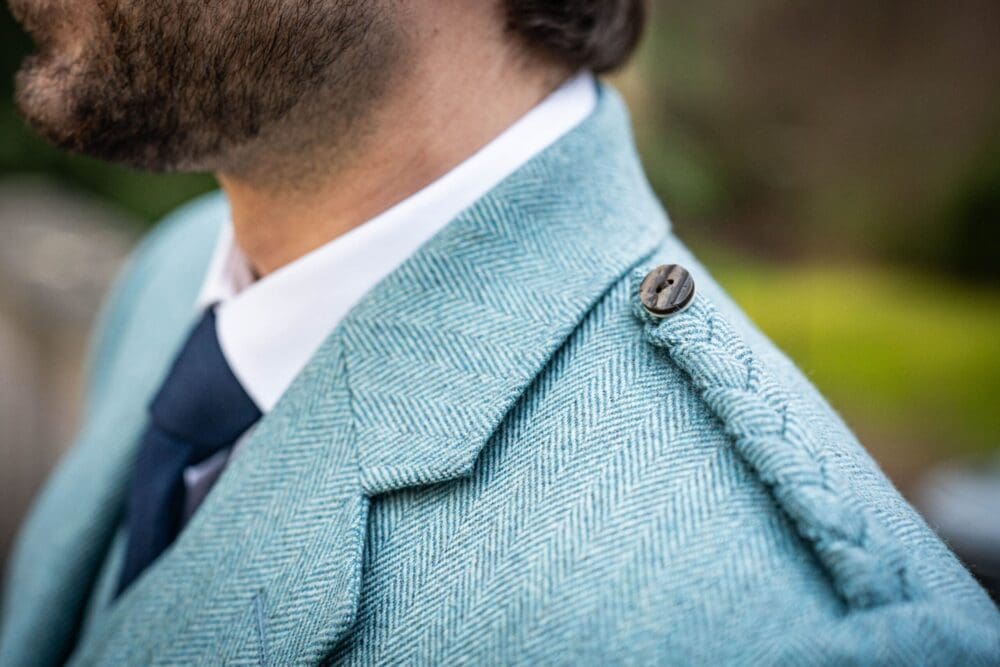 Lovat Blue Crail Kilt Jacket & Waistcoat - Image 3