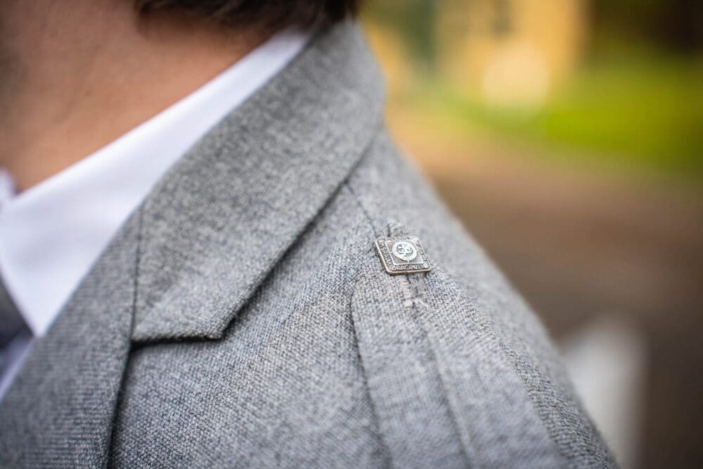 Light Grey Arrochar Tweed Kilt Jacket & Waistcoat - Image 2
