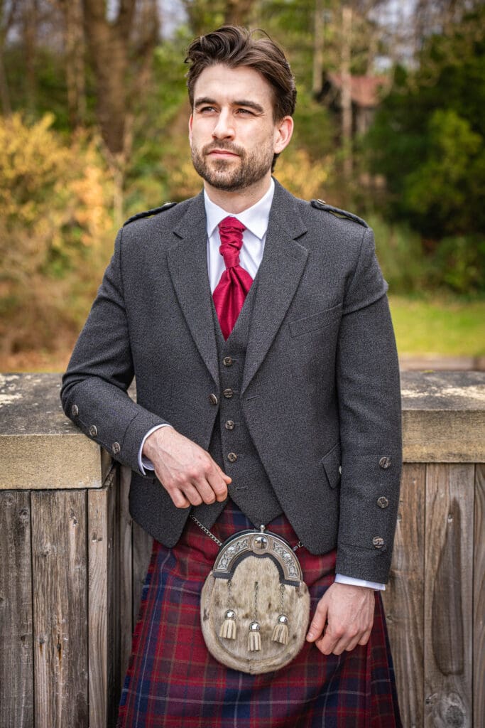 Charcoal Arrochar Kilt Jacket Waistcoat House of Henderson