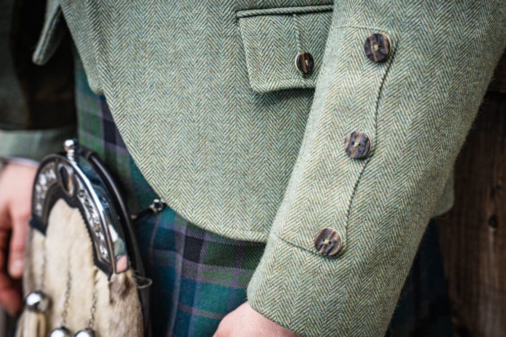 Lovat Moss Green Crail Kilt Jacket & Waistcoat - Image 2