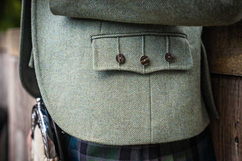 Lovat Moss Green Crail Kilt Jacket & Waistcoat - Image 3