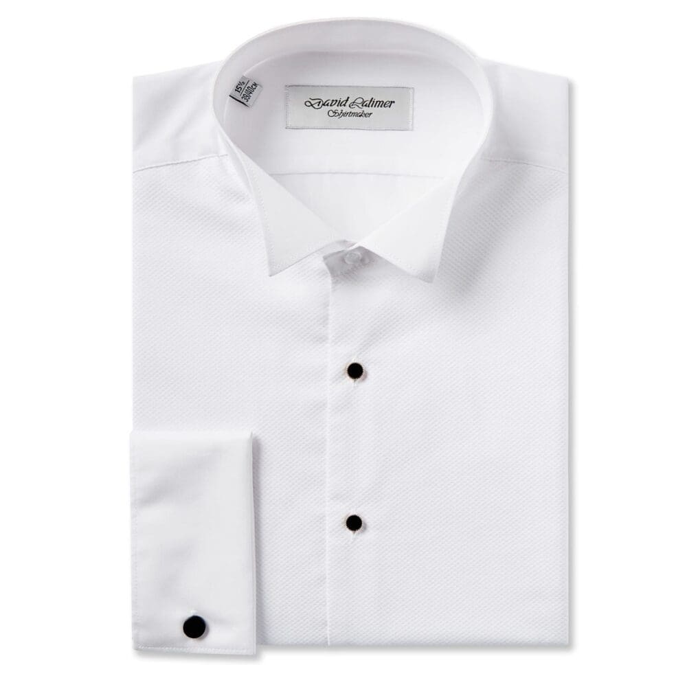 Marcella Front Dress Shirt with Studs in Wing Collar House of Henderson
