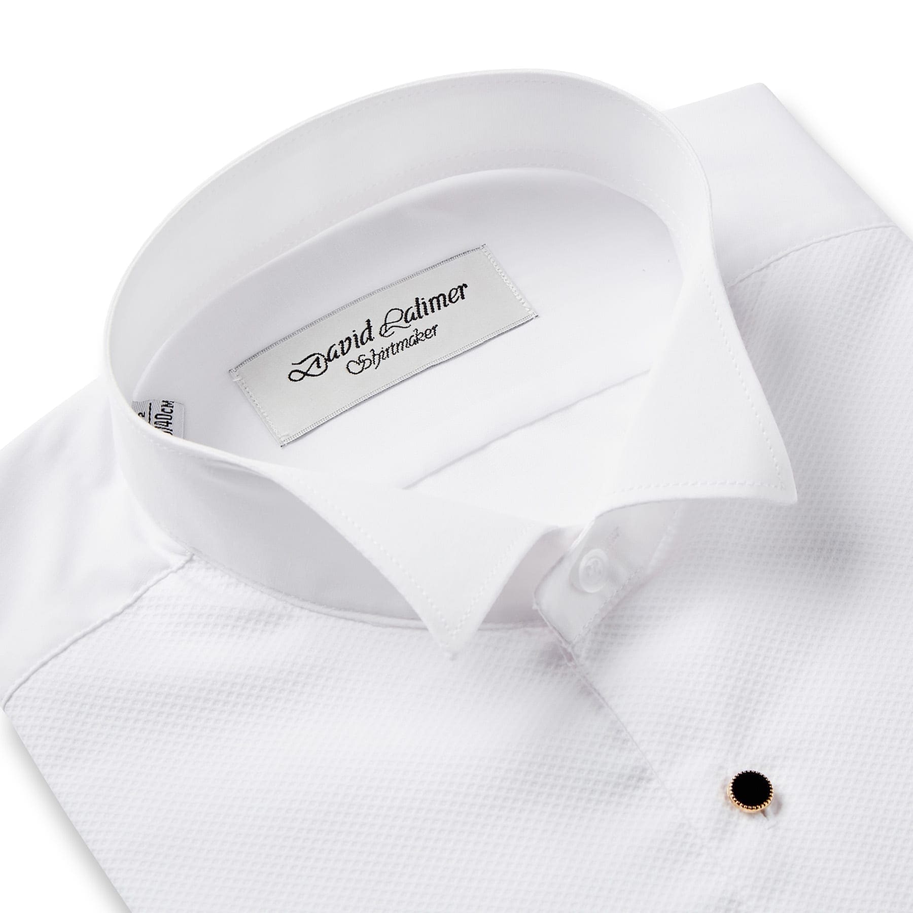 Marcella Front Dress Shirt with Studs in Wing Collar