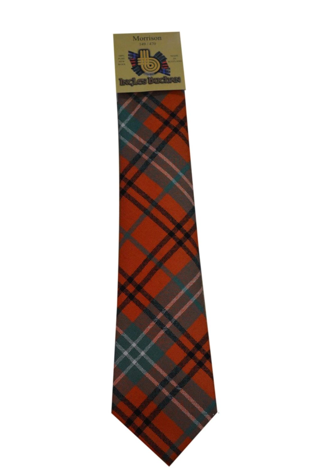Men's Wool Tartan Tie - Morrison Red Ancient
