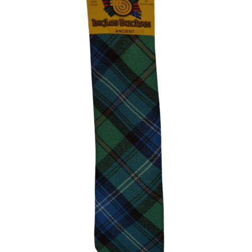 Men's Wool Tartan Tie - Urquhart Ancient - Green, Blue
