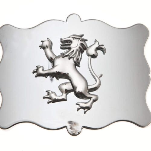 Kilt Buckle - Plain Lion Chrome