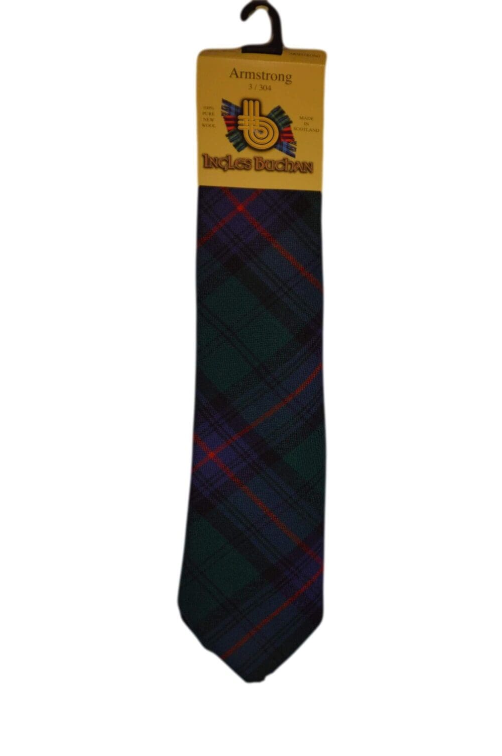 Men's Wool Tartan Tie - Armstrong Modern - Green