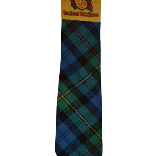 Men's Wool Tartan Tie - MacEwan Ancient - Blue