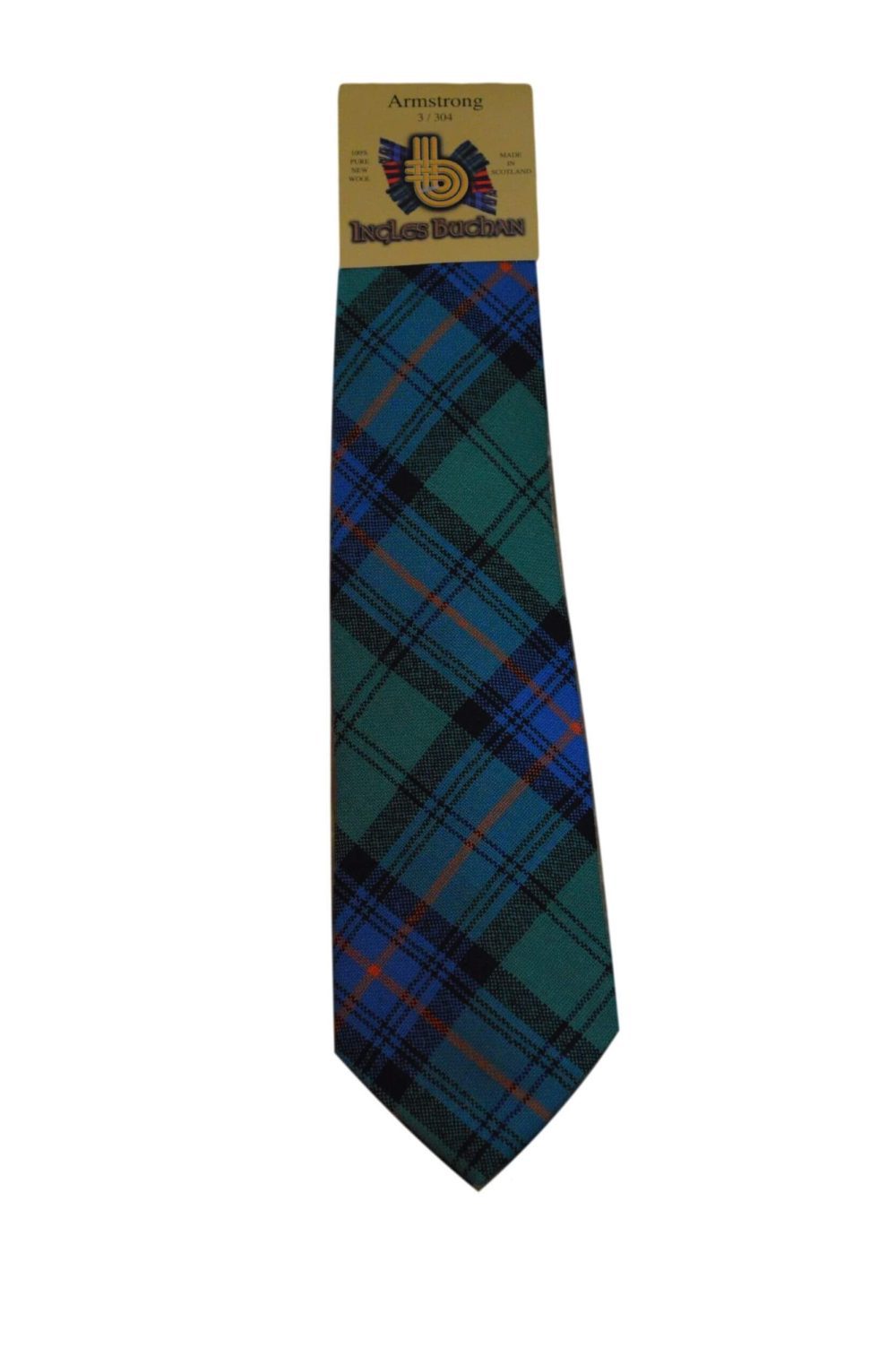 Men's Wool Tartan Tie - Armstrong Ancient - Green