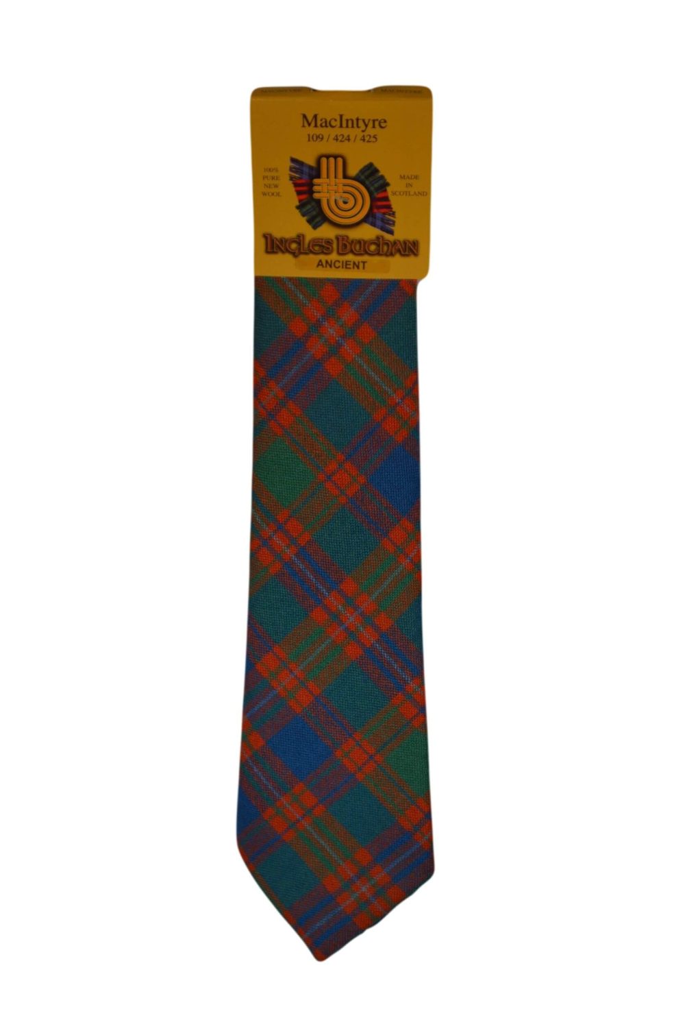 Men's Wool Tartan Tie - MacIntyre Ancient - Orange