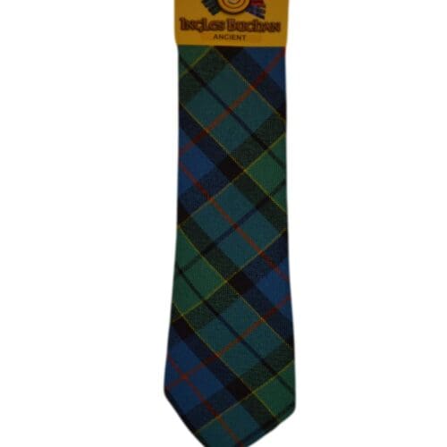 Men's Wool Tartan Tie - Forsyth Ancient - Green, Blue, Red