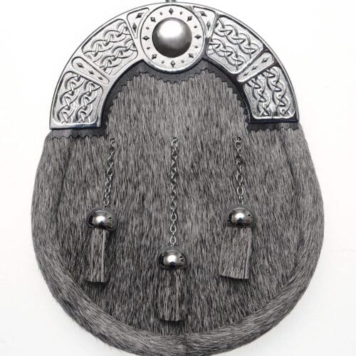 Celtic Dress Sporran Chrome Cantle