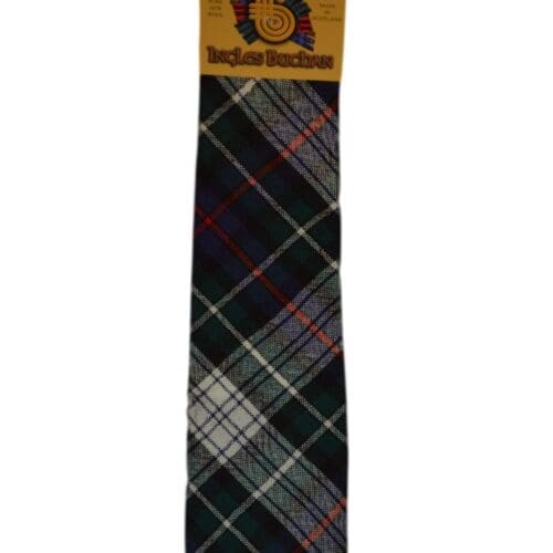 Men's Wool Tartan Tie - MacKenzie Dress Modern - Green, White, Red
