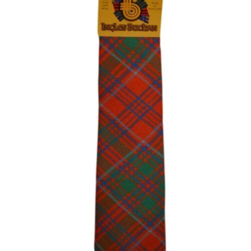 Men's Wool Tartan Tie - Grant Ancient - Orange