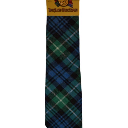 Men's Wool Tartan Tie - Lamont Ancient - Green, Blue