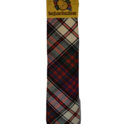 Men's Wool Tartan Tie - MacDonald Dress Modern - Green, Navy, White