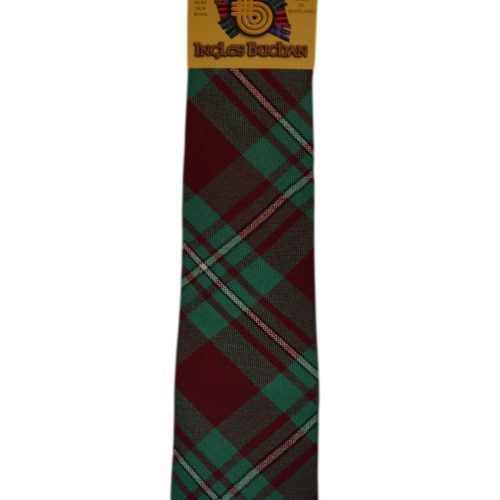 Men's Wool Tartan Tie - MacGregor Hunting Ancient - Burgundy, Green