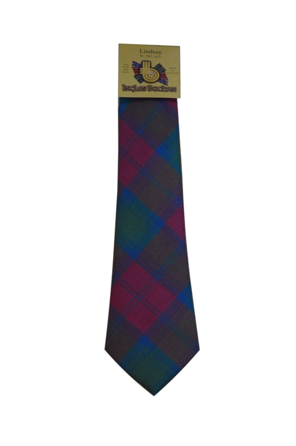 Men's Wool Tartan Tie - Lindsay Ancient