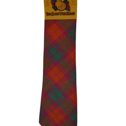 Men's Wool Tartan Tie - MacNab Ancient - Orange, Green