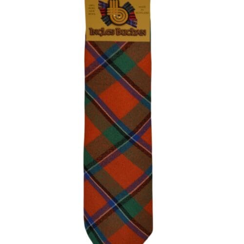 Men's Wool Tartan Tie - Sinclair Ancient - Orange