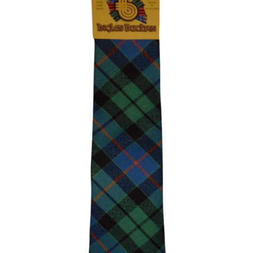 Men's Wool Tartan Tie - Morrison Ancient - Green, Blue