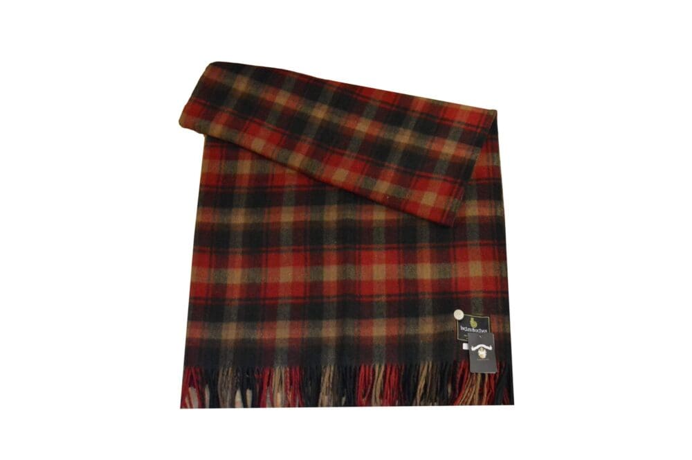 Maple Leaf Tartan Rug Throw