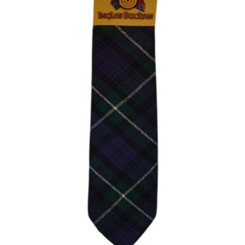Men's Wool Tartan Tie - Forbes Modern - Navy, Green, White