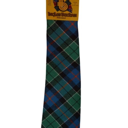 Men's Wool Tartan Tie - Leslie Hunting Modern - Green, Blue, Red