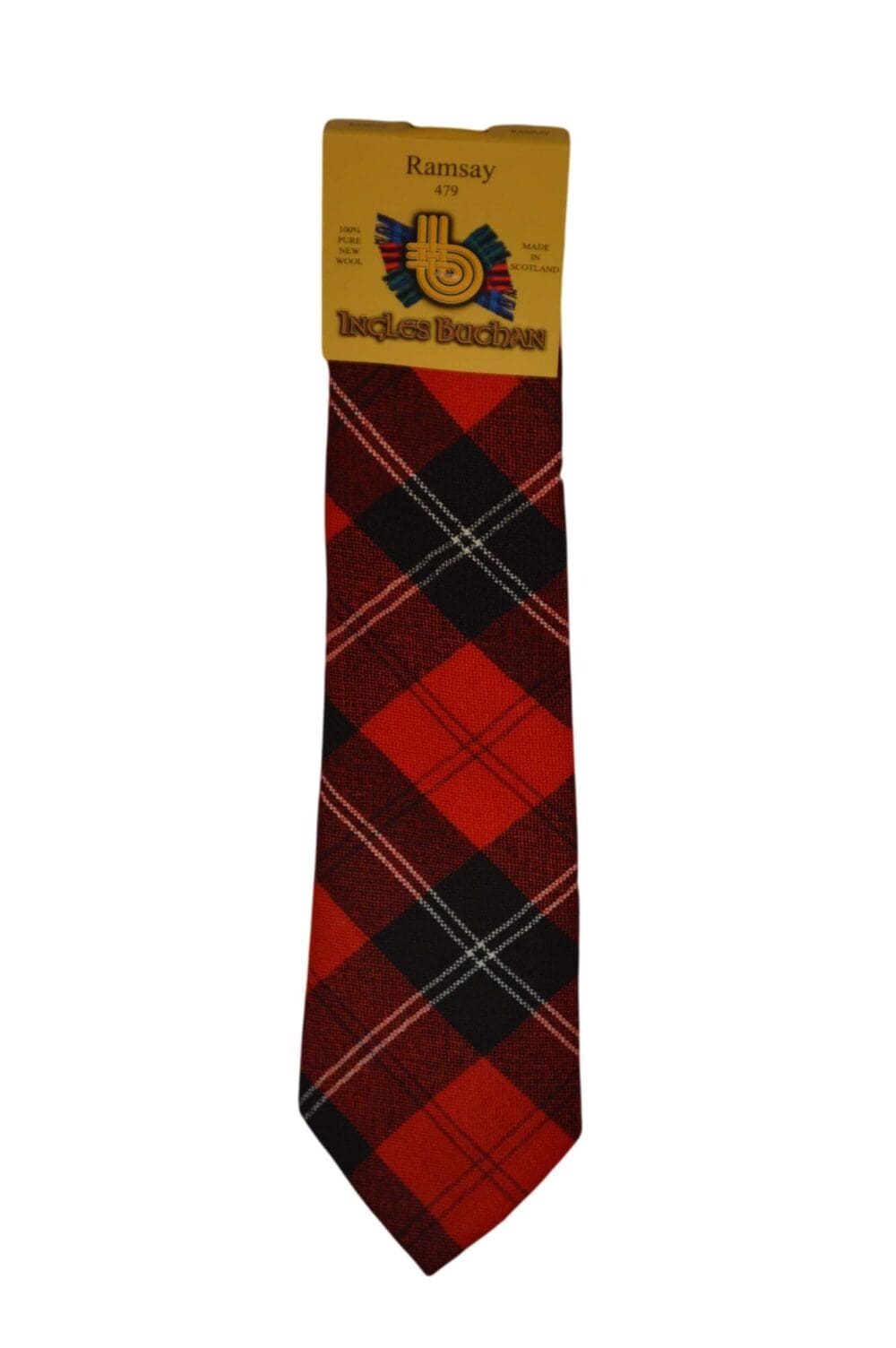 Men's Wool Tartan Tie - Ramsay Modern - Red