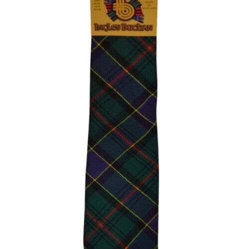 Men's Wool Tartan Tie - Ogilvie Hunting Modern - Green