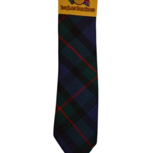 Men's Wool Tartan Tie - Gunn Modern - Navy, Green, Red