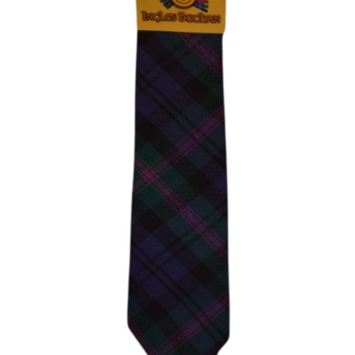 Men's Wool Tartan Tie - Baird Modern - Green, Blue, Purple