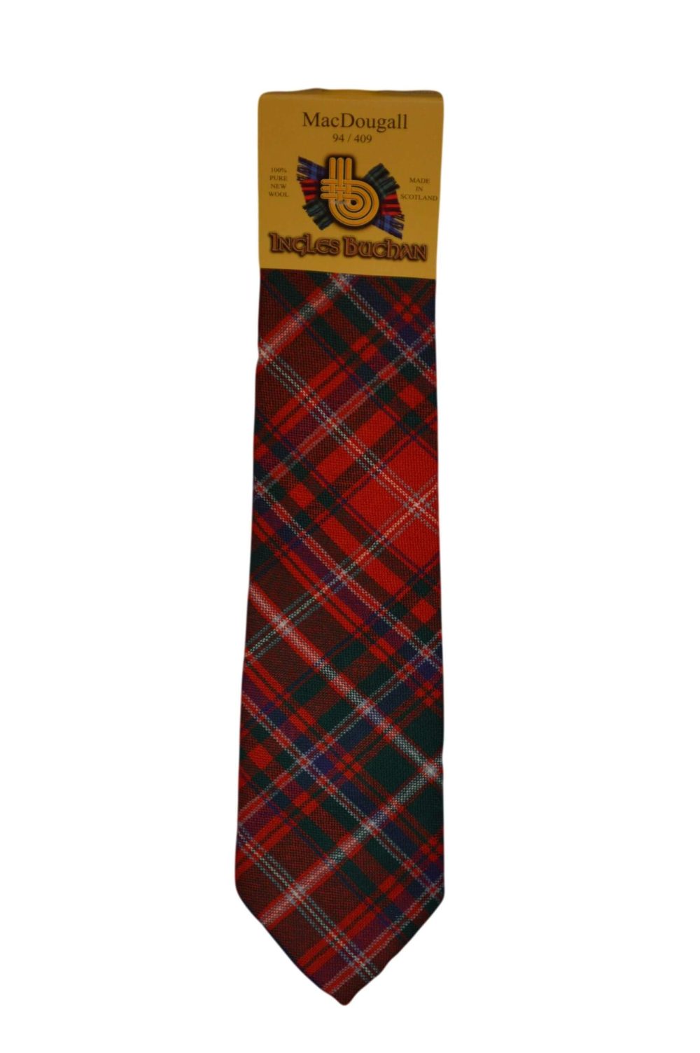 Men's Wool Tartan Tie - MacDougal Modern - Red