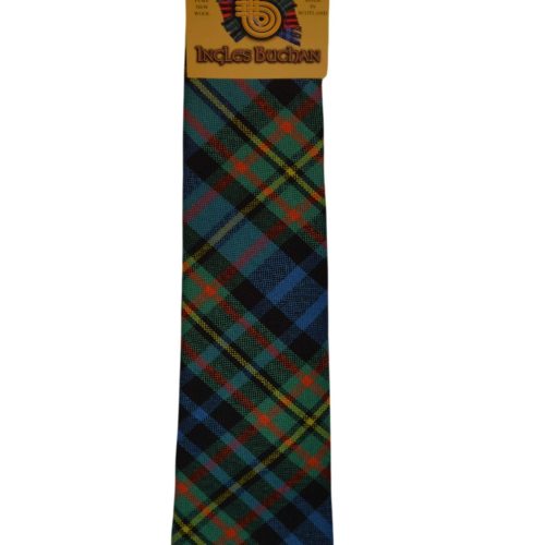 Men's Wool Tartan Tie - MacLellan Ancient - Blue, Green, Yellow