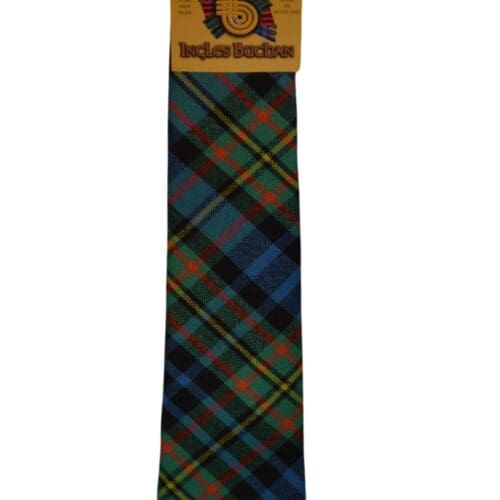 Men's Wool Tartan Tie - MacLellan Ancient - Blue, Green, Yellow