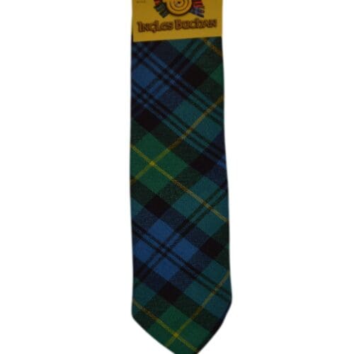 Men's Wool Tartan Tie - Gordon Ancient - Blue, Green, Yellow