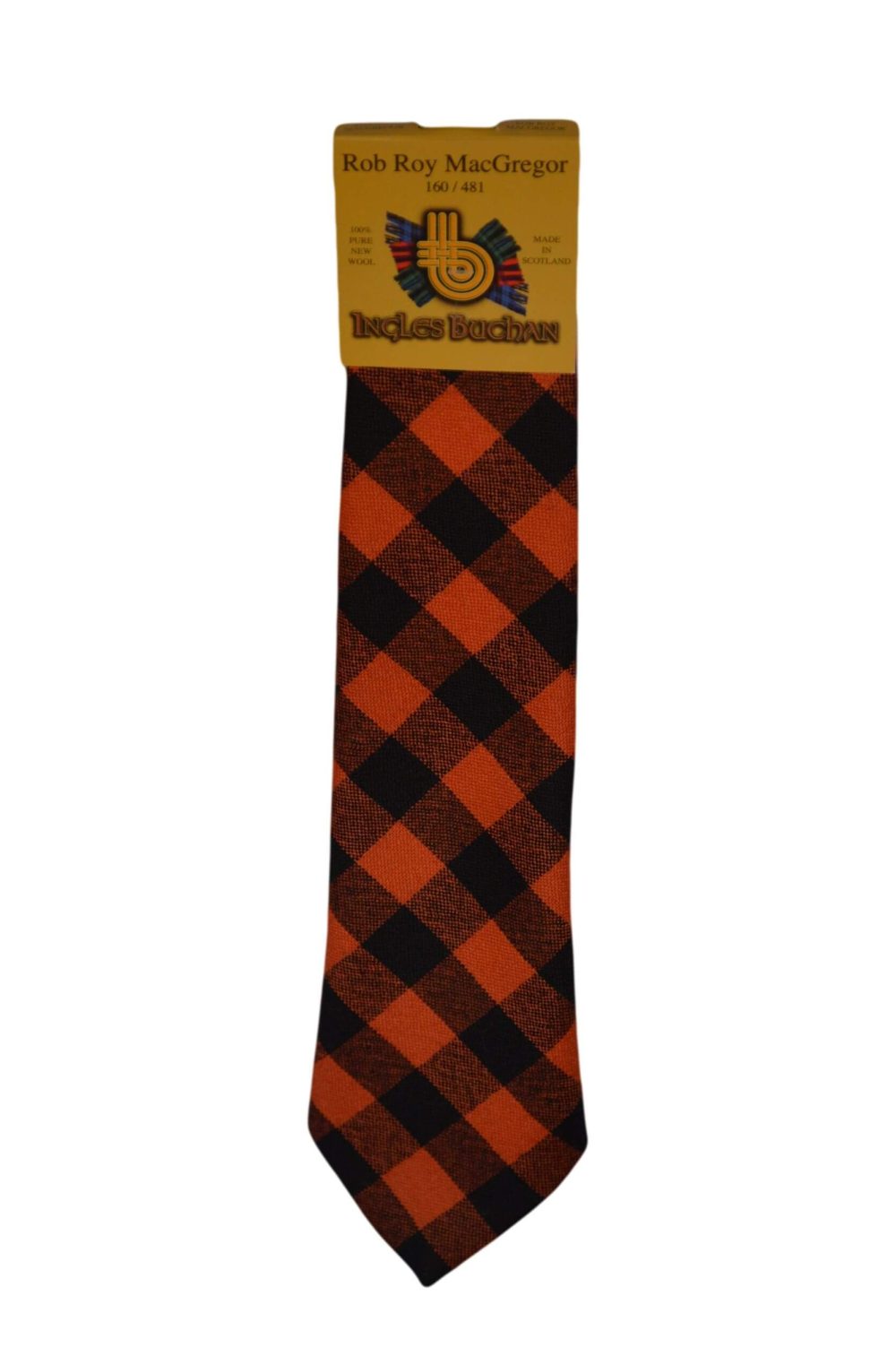 Men's Wool Tartan Tie - Rob Roy MacGregor Ancient - Orange