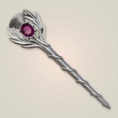 Thistle Stone Twist Kilt Pin APS 101