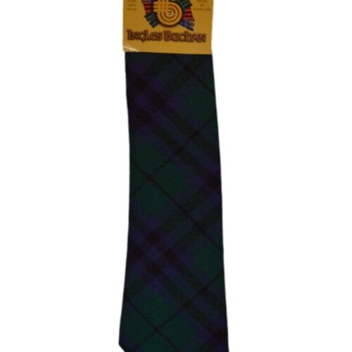 Men's Wool Tartan Tie - Keith Modern - Green, Navy
