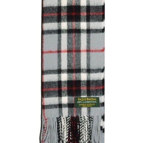 Thomson Grey Lambswool Tartan Scarf