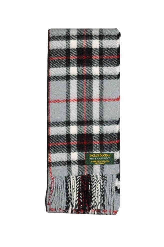 Thomson Grey Lambswool Tartan Scarf