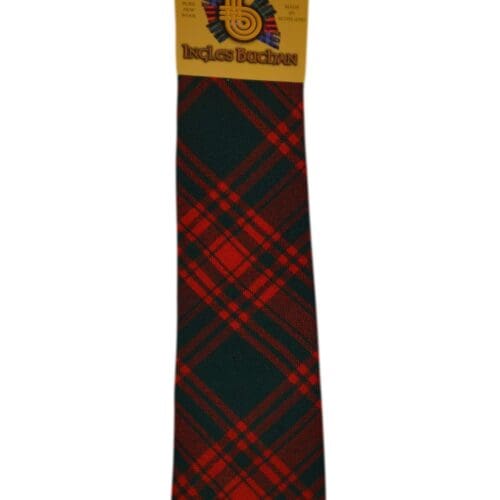Men's Wool Tartan Tie - Menzies Green Modern