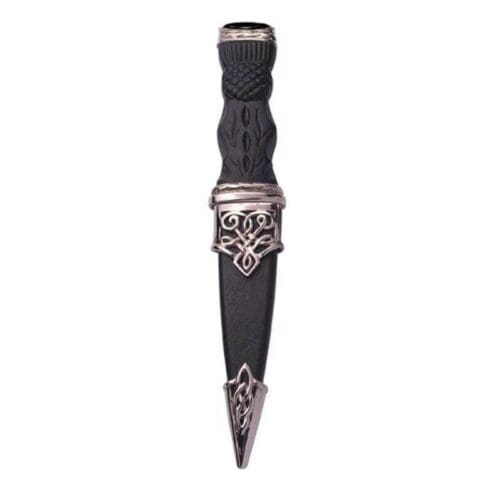 Celtic Twist Pewter Sgian Dubh - Choice of Stone