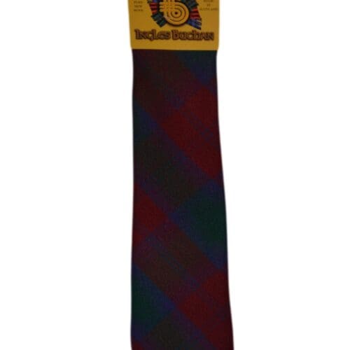 Men's Wool Tartan Tie - Lindsay Modern - Burgundy, Green