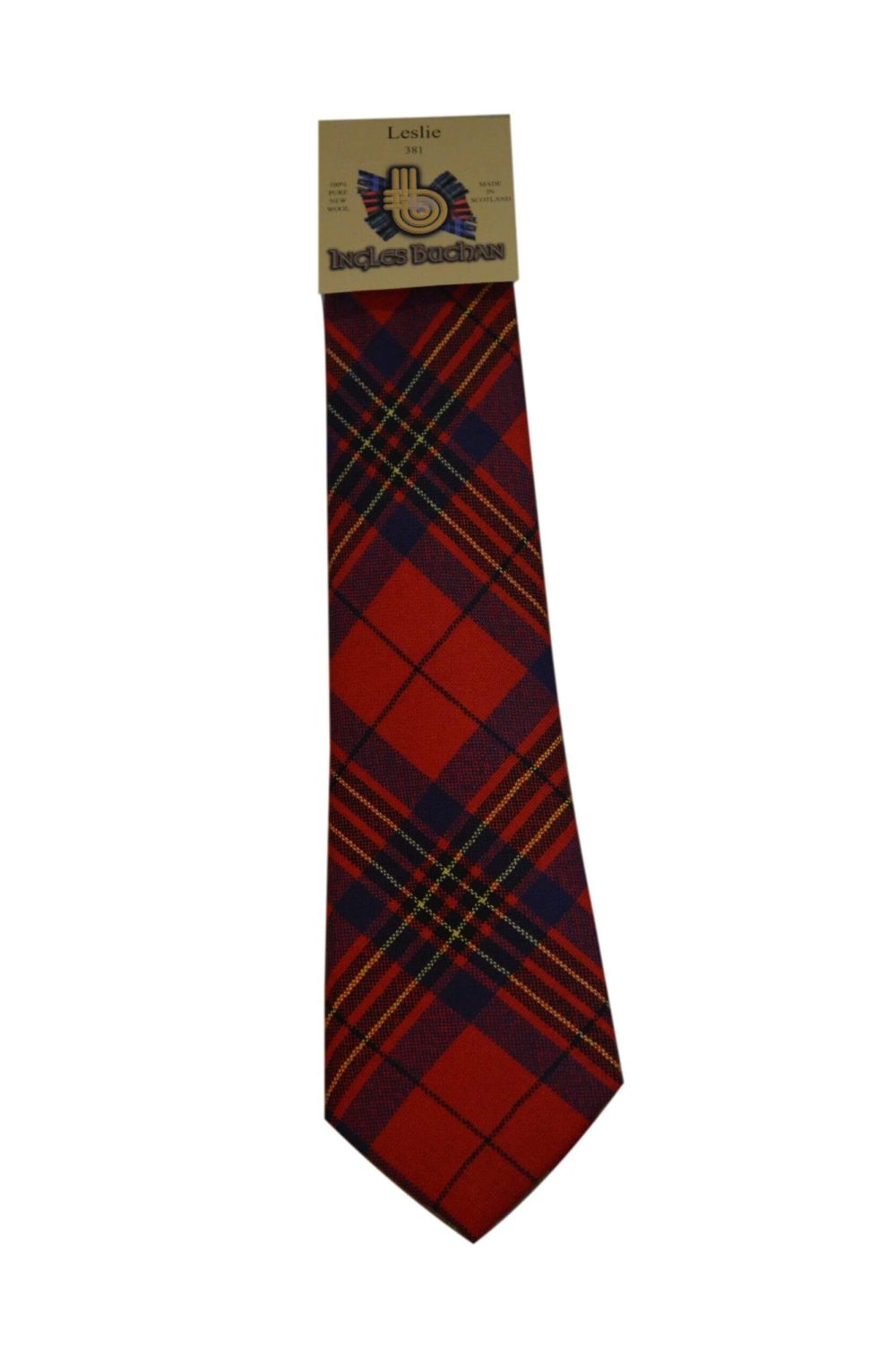 Men's Wool Tartan Tie - Leslie Modern
