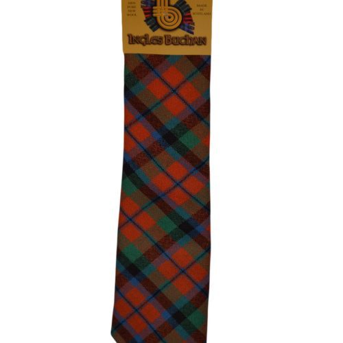 Men's Wool Tartan Tie - MacNaughton Ancient - Orange