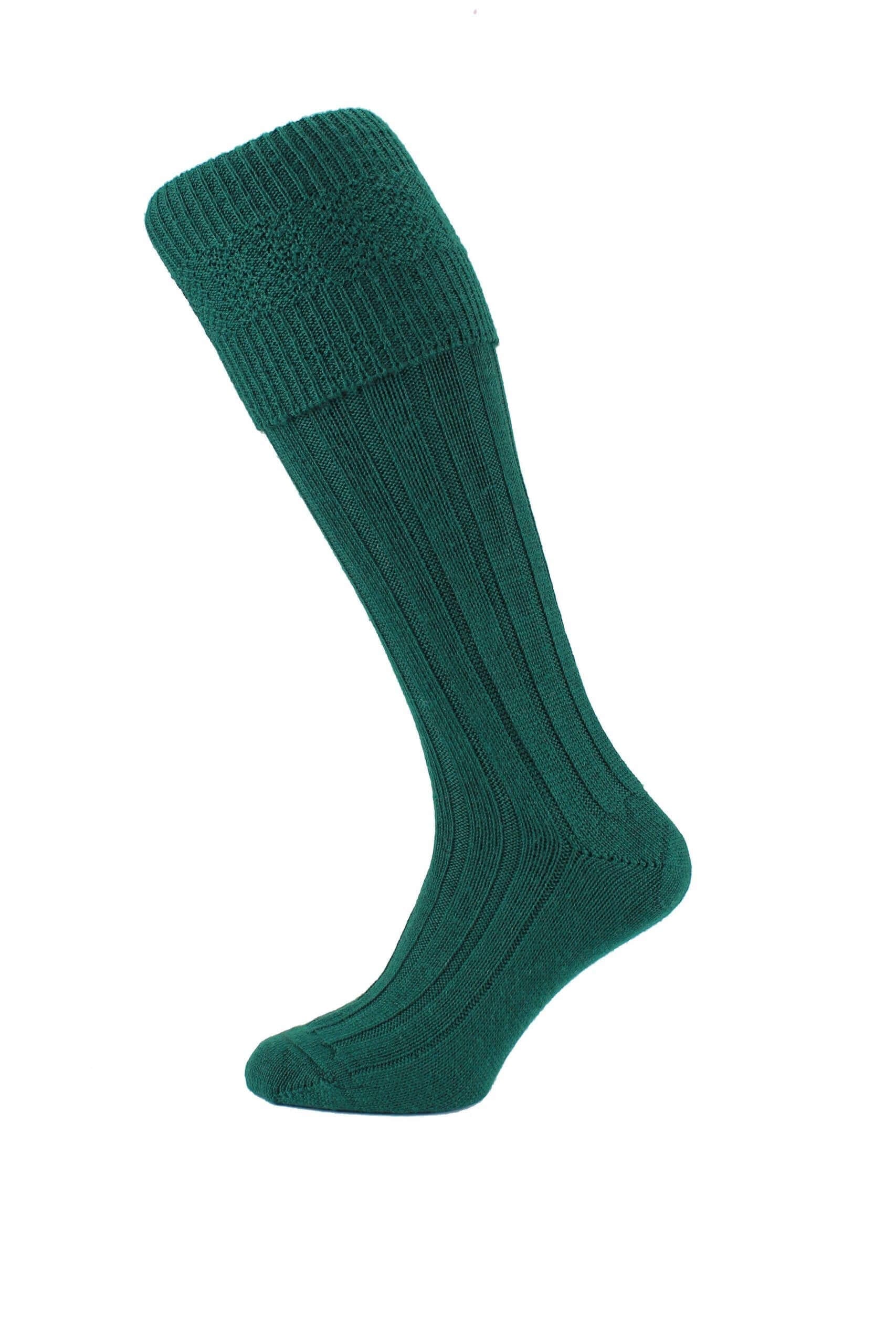 Premium Bottle Green Kilt Socks House of Henderson