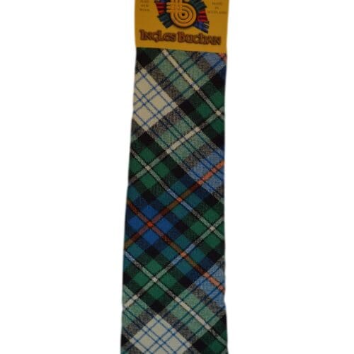 Men's Wool Tartan Tie - MacKenzie Dress Ancient - Green, White, Red